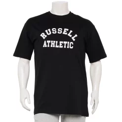 Big & Tall Russell Athletic Arch Over Graphic Tee -Workout Clothes Sales Store 5487321 Black
