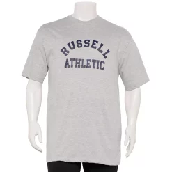 Big & Tall Russell Athletic Arch Over Graphic Tee -Workout Clothes Sales Store 5487321 Gray