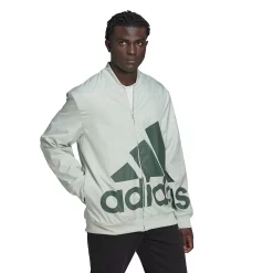 Men's adidas AEROREADY Essentials Giant Logo Woven Windbreaker -Workout Clothes Sales Store 5517829 ALT2
