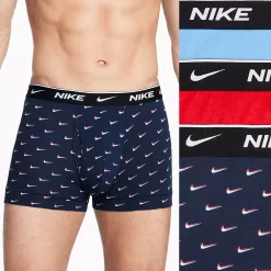 Men's Nike Dri-FIT Essential 3-pack Stretch Trunks -Workout Clothes Sales Store 5518480 Transparency Swoosh Pr