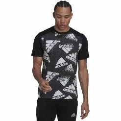 Men's adidas Essentials Brand Love Logo Tee -Workout Clothes Sales Store 5519048 Black