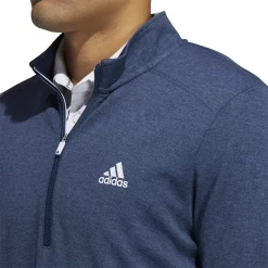 Men's adidas 3-Stripes Quarter-Zip Pullover Top -Workout Clothes Sales Store 5535416 ALT3