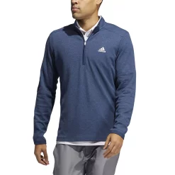 Men's adidas 3-Stripes Quarter-Zip Pullover Top -Workout Clothes Sales Store 5535416 ALT5
