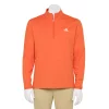 Men's adidas 3-Stripes Quarter-Zip Pullover Top -Workout Clothes Sales Store 5535416 Orange