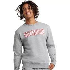 Men's Champion® Powerblend Fleece Crew Sweatshirt -Workout Clothes Sales Store 5537102 Oxford Gray