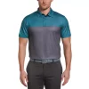 Men's Grand Slam Airflow Colorblock Golf Polo -Workout Clothes Sales Store 5549154 Green Heron