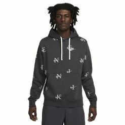 Big & Tall Nike Printed Club Fleece Hoodie 12 Big & Tall Nike Printed Club Fleece Hoodie -Workout Clothes Sales Store 5550882 Dark Smoke Gray