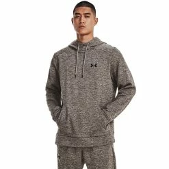 Men's Under Armour Twist Fleece Hoodie -Workout Clothes Sales Store 5552403 Pewter