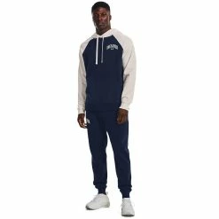 Men's Under Armour Wordmark Rival Fleece Hoodie -Workout Clothes Sales Store 5552407 ALT2