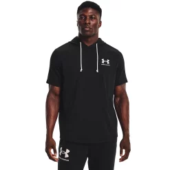 Men's Under Armour Rival Terry Short Sleeve Hoodie -Workout Clothes Sales Store 5552450 Black