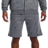 Men's Under Armour Printed Rival Fleece Shorts -Workout Clothes Sales Store 5552452 Pitch Gray