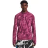 Men's Under Armour Run Anywhere Streaker Pullover -Workout Clothes Sales Store 5552459 Pace Pink