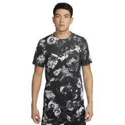 Men's Nike Dri-FIT Printed Training Tee -Workout Clothes Sales Store 5557327 Black