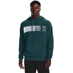Big & Tall Under Armour Rival Fleece Graphic Hoodie -Workout Clothes Sales Store 5564228 Tourmaline Teal