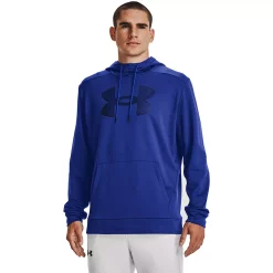Big & Tall Under Armour Big Logo Fleece Hoodie -Workout Clothes Sales Store 5564232 Royal