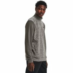 Big & Tall Under Armour Twist Fleece Pullover -Workout Clothes Sales Store 5564280 Pewter