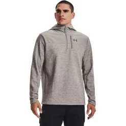 Men's Under Armour Specialist Grid Quarter Zip Hoodie -Workout Clothes Sales Store 5567935 Pewter