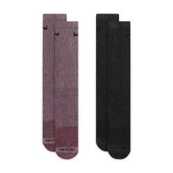 Men's Nike 2-Pack Everyday Plus Cushioned Crew Socks -Workout Clothes Sales Store 5568875 Red Heather Grey