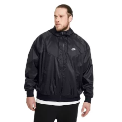 Big & Tall Nike Windrunner Hooded Jacket -Workout Clothes Sales Store 5570654 Black
