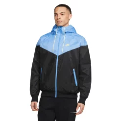 Big & Tall Nike Windrunner Hooded Jacket -Workout Clothes Sales Store 5570654 Black University Blue