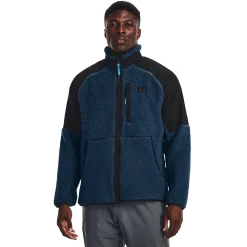 Men's Under Armour UA Legacy Sherpa Full-Zip Jacket -Workout Clothes Sales Store 5572982 Petrol Blue