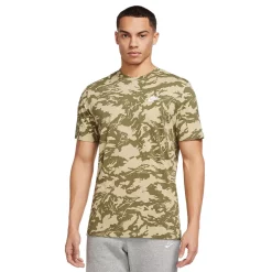 Men's Nike Club Winterized Camo Tee -Workout Clothes Sales Store 5578486 Wheat Grass
