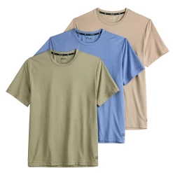 Men's FLX 3-Pack Dynamic Comfort Tee Set -Workout Clothes Sales Store 5583192 Laughlin Green