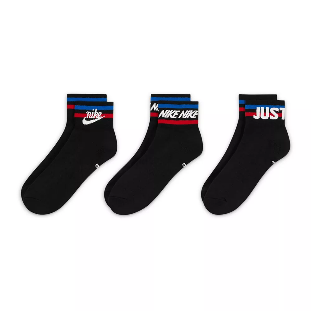 Men's Nike 3-Pack Everyday Essential Ankle Socks 3 Men's Nike 3-Pack Everyday Essential Ankle Socks
