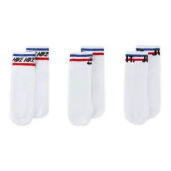 Men's Nike 3-Pack Everyday Essential Ankle Socks 8 Men's Nike 3-Pack Everyday Essential Ankle Socks -Workout Clothes Sales Store 5593524 White