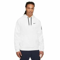 Big & Tall Nike Therma-FIT Pullover Fitness Hoodie -Workout Clothes Sales Store 5597131 White