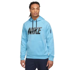 Big & Tall Nike Therma-FIT Pullover Hoodie -Workout Clothes Sales Store 5597148 Blue Chill