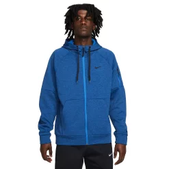 Big & Tall Nike Therma-FIT Full-Zip Fleece Hoodie -Workout Clothes Sales Store 5608594 Blue Void