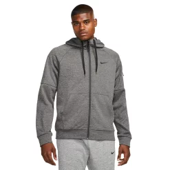 Big & Tall Nike Therma-FIT Full-Zip Fleece Hoodie -Workout Clothes Sales Store 5608594 Charcoal Heather