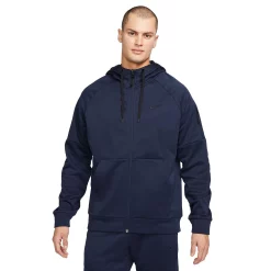 Big & Tall Nike Therma-FIT Full-Zip Fleece Hoodie -Workout Clothes Sales Store 5608594 Obsidian