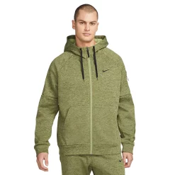 Big & Tall Nike Therma-FIT Full-Zip Fleece Hoodie -Workout Clothes Sales Store 5608594 Rough Green