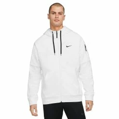 Big & Tall Nike Therma-FIT Full-Zip Fleece Hoodie -Workout Clothes Sales Store 5608594 White