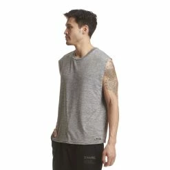 Men's Spalding Warm Up Muscle Tee -Workout Clothes Sales Store 5614535 ALT2