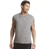 Men's Spalding Warm Up Muscle Tee -Workout Clothes Sales Store 5614535 Gray Pinstripe