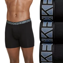 Men's Jockey 3-Pack Active Microfiber 5" Boxer Briefs -Workout Clothes Sales Store 5615201 Black