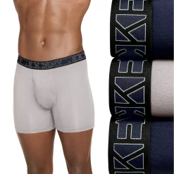 Men's Jockey 3-Pack Active Microfiber 5" Boxer Briefs -Workout Clothes Sales Store 5615201 True Navy Quartz Gray
