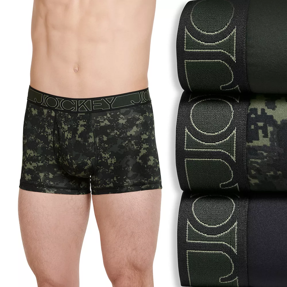 Men's Jockey 3-Pack Active Microfiber 2.5" Trunk Briefs 3 Men's Jockey 3-Pack Active Microfiber 2.5" Trunk Briefs