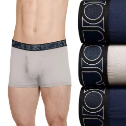 Men's Jockey 3-Pack Active Microfiber 2.5" Trunk Briefs 17 Men's Jockey 3-Pack Active Microfiber 2.5" Trunk Briefs -Workout Clothes Sales Store 5615240 True Navy Quartz Gray