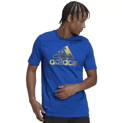 Men's adidas HIIT Badge of Sport Tee -Workout Clothes Sales Store 5623574 Team Royal