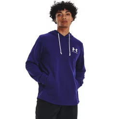 Men's Under Armour Rival Terry Hoodie -Workout Clothes Sales Store 5626988 Sonar Blue
