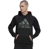 Men's adidas AEROREADY Game and Go Camo Logo Fleece Hoodie -Workout Clothes Sales Store 5634627 Black