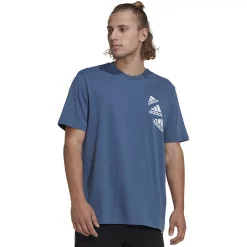 Men's adidas Essentials Brand Love Tee -Workout Clothes Sales Store 5635442 Wonder Steel