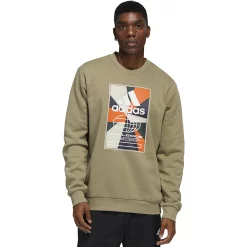 Men's adidas Graphic Fleece Sweatshirt -Workout Clothes Sales Store 5649880 Orbit Green