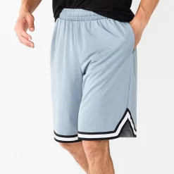 Men's Tek Gear® Retro Basketball Shorts -Workout Clothes Sales Store 5662293 Gray Black White