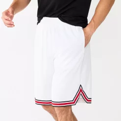Men's Tek Gear® Retro Basketball Shorts -Workout Clothes Sales Store 5662293 White Red Black