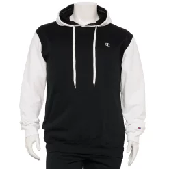 Big & Tall Champion® Colorblock Fleece Hoodie -Workout Clothes Sales Store 5667791 Black White